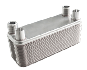 Plates of heat exchangers with transparent background